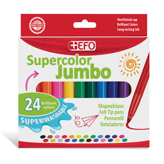 Μαρκαδόροι Supercolor Jumbo 24τεμ