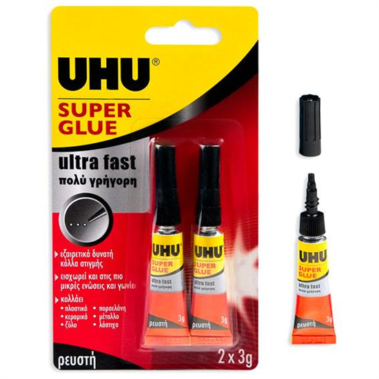 Κόλλα UHU στιγμής Super Glue 2x3gr