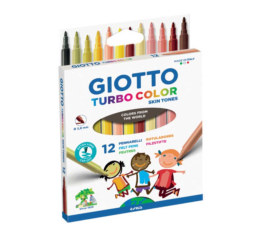 Giotto Skintones Μαρκαδόροι Turbo Color 12τμχ