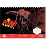 Μπλοκ Ζωγραφικής Diakakis 40φ Jurassic 23x33cm Αυτοκόλλητα Στενσιλ